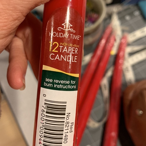 Holiday time 12 in tapered candles - Picture 2 of 2